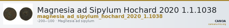 Magnesia ad Sipylum Hochard 2020 1.1.1038 — CANOA
