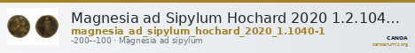 Magnesia ad Sipylum Hochard 2020 1.2.1040-1 — CANOA