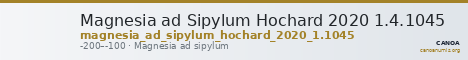 Magnesia ad Sipylum Hochard 2020 1.4.1045 — CANOA