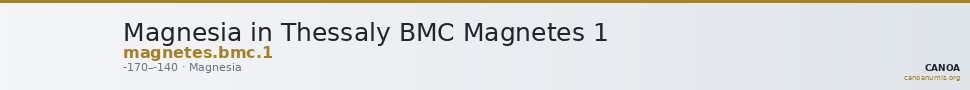 Magnesia in Thessaly BMC Magnetes 1 — CANOA