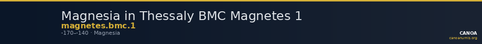 Magnesia in Thessaly BMC Magnetes 1 — CANOA