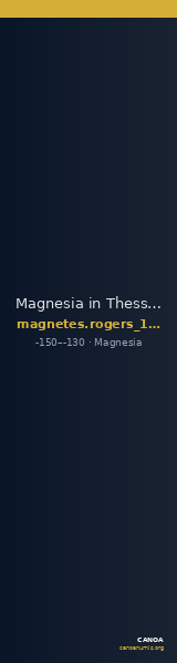 Magnesia in Thessaly Rogers 1932 324-27 — CANOA