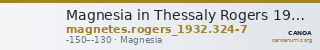 Magnesia in Thessaly Rogers 1932 324-27 — CANOA