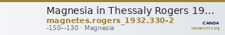 Magnesia in Thessaly Rogers 1932 330-32 — CANOA