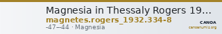Magnesia in Thessaly Rogers 1932 334-338 — CANOA