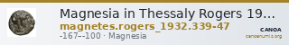 Magnesia in Thessaly Rogers 1932 339-347 — CANOA