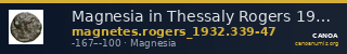 Magnesia in Thessaly Rogers 1932 339-347 — CANOA