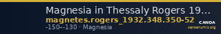 Magnesia in Thessaly Rogers 1932 348, 350-52 — CANOA