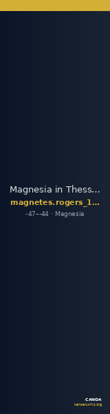 Magnesia in Thessaly Rogers 1932 349-349a — CANOA