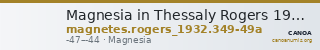 Magnesia in Thessaly Rogers 1932 349-349a — CANOA