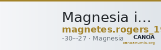 Magnesia in Thessaly Rogers 1932 357-8 — CANOA