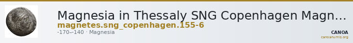 Magnesia in Thessaly SNG Copenhagen Magnetes 155-156 — CANOA