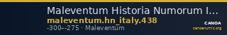 Maleventum Historia Numorum Italy 438 — CANOA