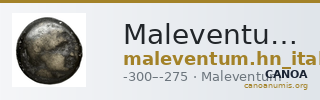 Maleventum Historia Numorum Italy 439 — CANOA