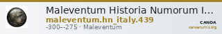 Maleventum Historia Numorum Italy 439 — CANOA