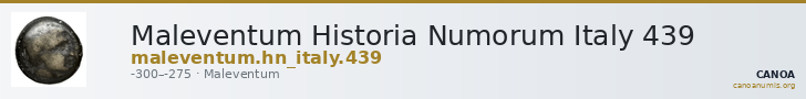 Maleventum Historia Numorum Italy 439 — CANOA
