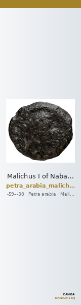 Malichus I of Nabataea Petra Barkay 2019 11, 14, 19 — CANOA