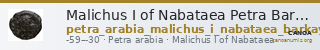 Malichus I of Nabataea Petra Barkay 2019 11, 14, 19 — CANOA