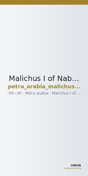 Malichus I of Nabataea Petra Barkay 2019 13, 18 — CANOA