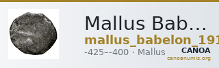 Mallus Babelon 1910 1390-3 — CANOA
