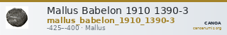 Mallus Babelon 1910 1390-3 — CANOA