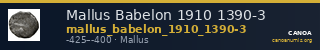 Mallus Babelon 1910 1390-3 — CANOA