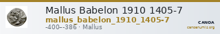 Mallus Babelon 1910 1405-7 — CANOA