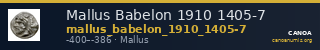 Mallus Babelon 1910 1405-7 — CANOA