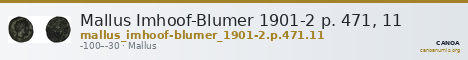 Mallus Imhoof-Blumer 1901-2 p. 471, 11 — CANOA