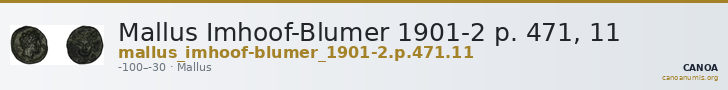 Mallus Imhoof-Blumer 1901-2 p. 471, 11 — CANOA