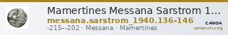 Mamertines Messana Sarstrom 1940 136-146 — CANOA