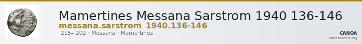 Mamertines Messana Sarstrom 1940 136-146 — CANOA