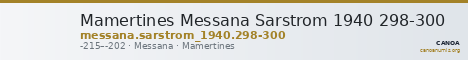 Mamertines Messana Sarstrom 1940 298-300 — CANOA