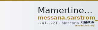Mamertines Messana Sarstrom 1940 400-402 — CANOA