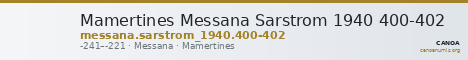 Mamertines Messana Sarstrom 1940 400-402 — CANOA