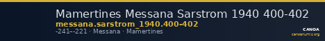 Mamertines Messana Sarstrom 1940 400-402 — CANOA