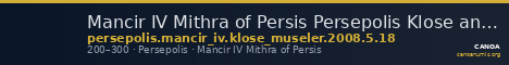 Mancir IV Mithra of Persis Persepolis Klose and Müseler 2008 5, 18 — CANOA