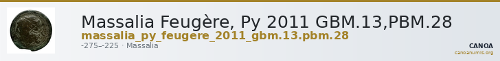Massalia Feugère, Py 2011 GBM.13,PBM.28 — CANOA