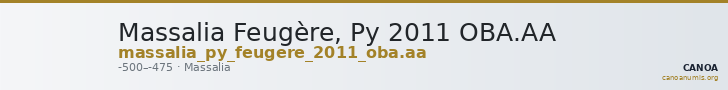 Massalia Feugère, Py 2011 OBA.AA — CANOA