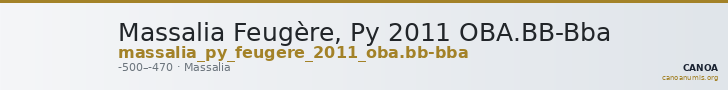 Massalia Feugère, Py 2011 OBA.BB-Bba — CANOA