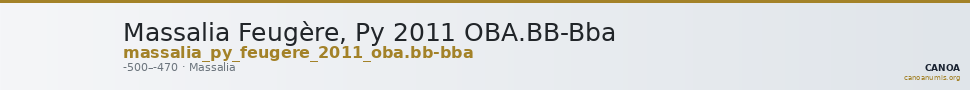 Massalia Feugère, Py 2011 OBA.BB-Bba — CANOA