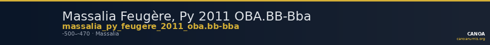 Massalia Feugère, Py 2011 OBA.BB-Bba — CANOA