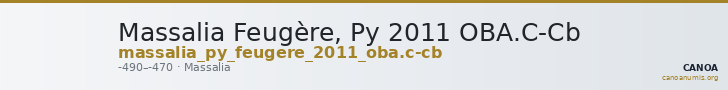 Massalia Feugère, Py 2011 OBA.C-Cb — CANOA