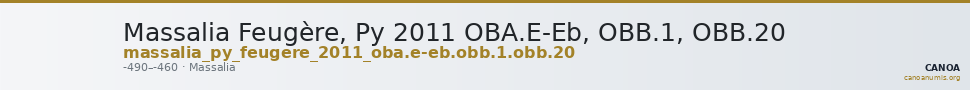 Massalia Feugère, Py 2011 OBA.E-Eb, OBB.1, OBB.20 — CANOA