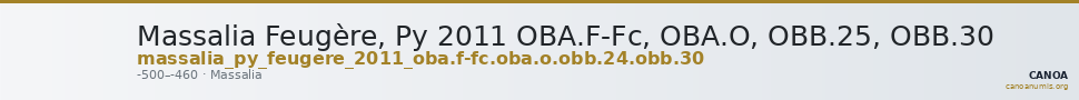 Massalia Feugère, Py 2011 OBA.F-Fc, OBA.O, OBB.25, OBB.30 — CANOA