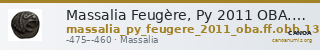 Massalia Feugère, Py 2011 OBA.FF, OBB.13 — CANOA