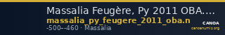 Massalia Feugère, Py 2011 OBA.N, OBB.15 — CANOA