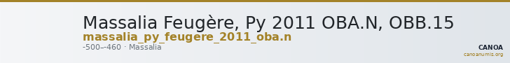 Massalia Feugère, Py 2011 OBA.N, OBB.15 — CANOA