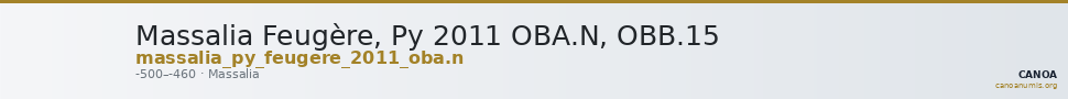Massalia Feugère, Py 2011 OBA.N, OBB.15 — CANOA