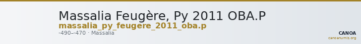 Massalia Feugère, Py 2011 OBA.P — CANOA